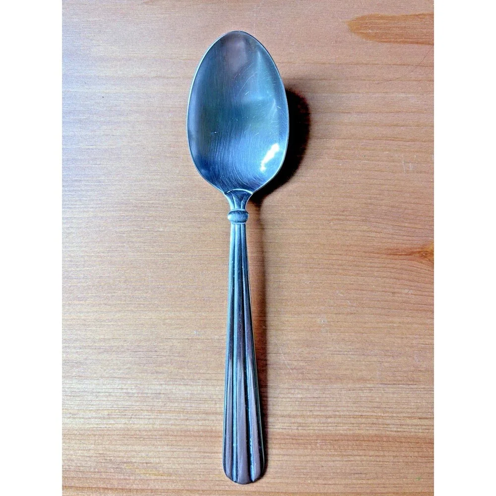 Oneida Unity Silverware 6 Spoons Stainless Flatware 3 Soup & 3 Tea Spoons USA